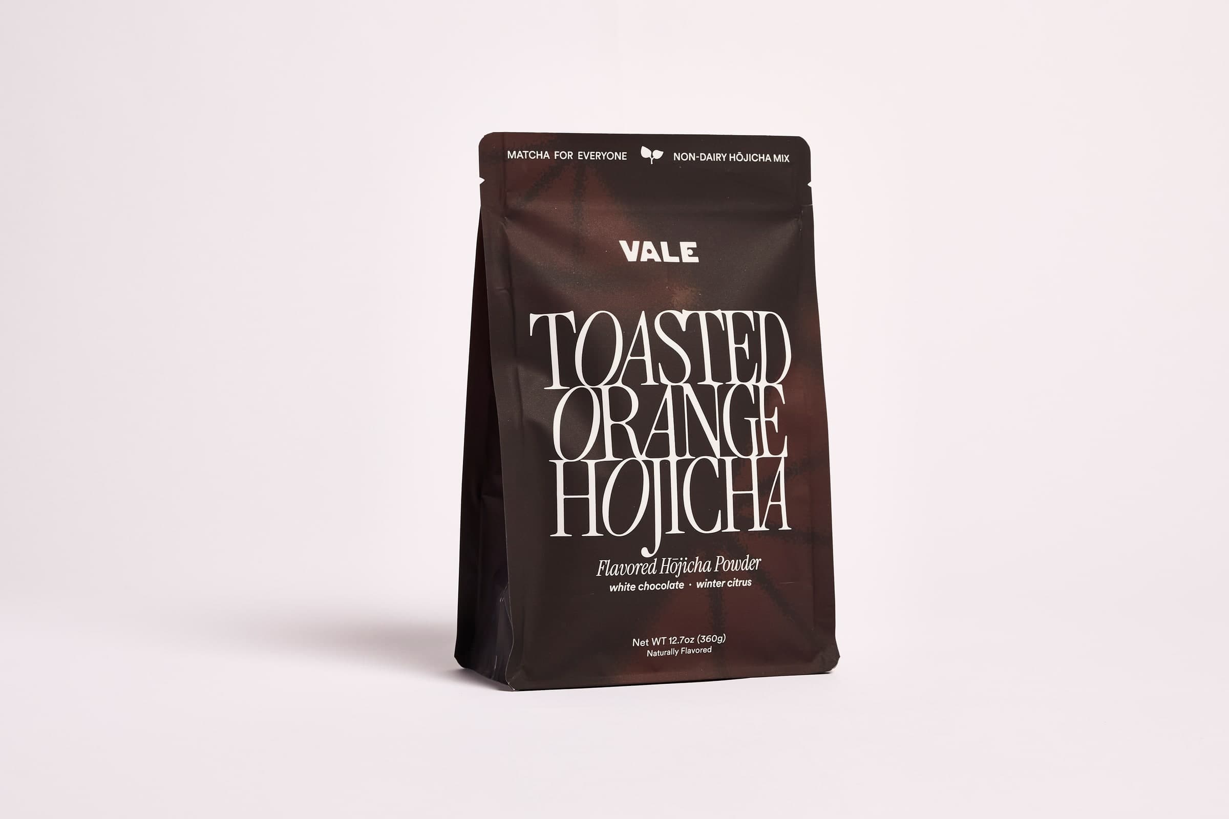 Toasted Orange Hōjicha bag, non-dairy hōjicha mix