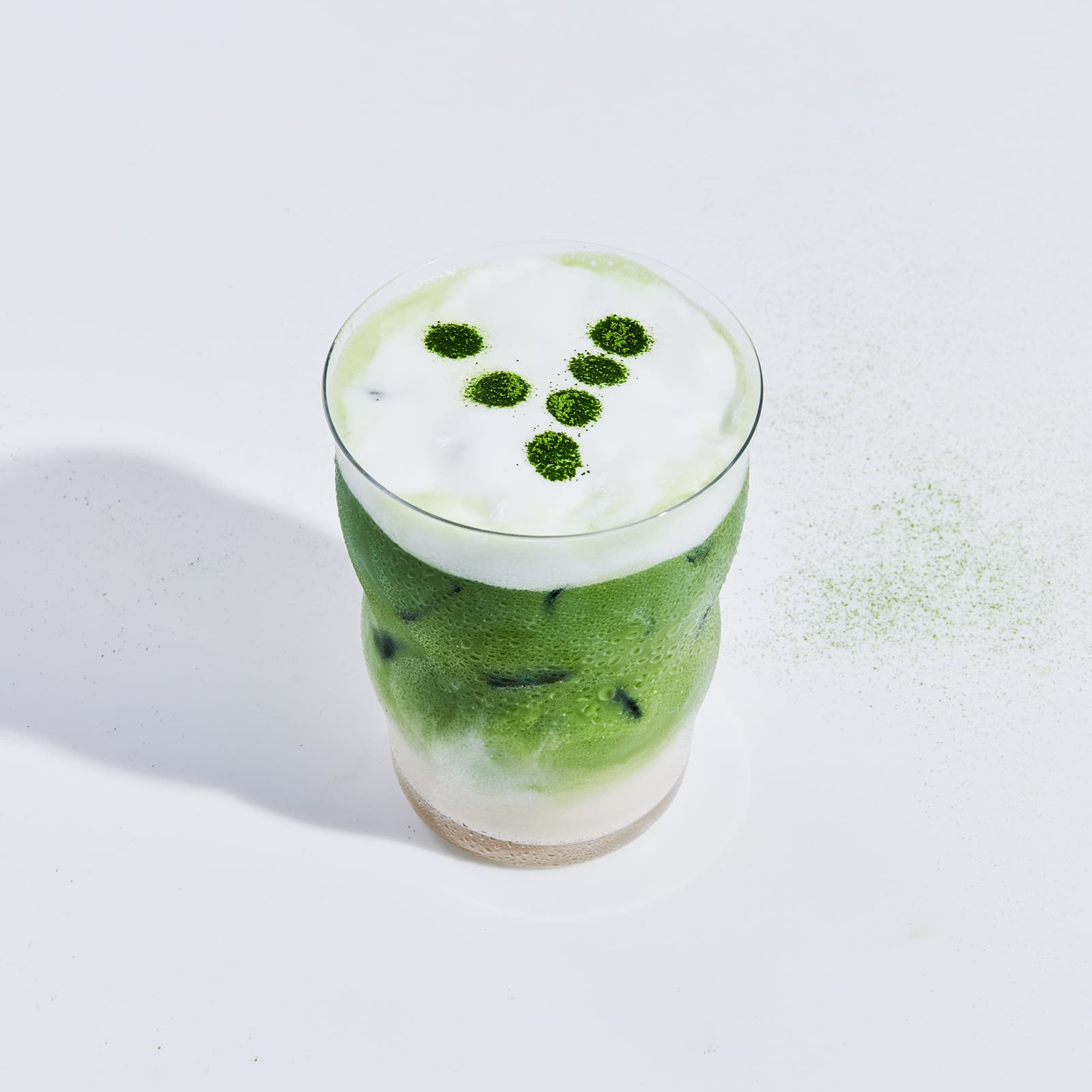Ceremonial-grade matcha latte with foam art from Shizuoka, Japan - antioxidant-rich traditional Japanese green tea
